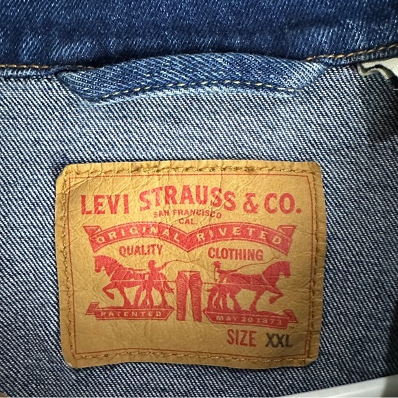 Levis Vintage Denim Jacket Size XXL - Picture 4 of 8